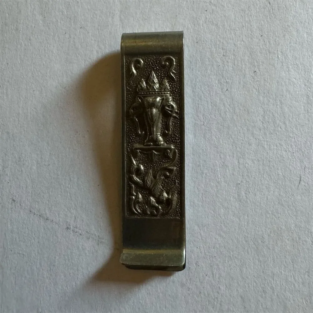 Jimmy Jewelry Vintage Thai Engraved Metal Money Clip